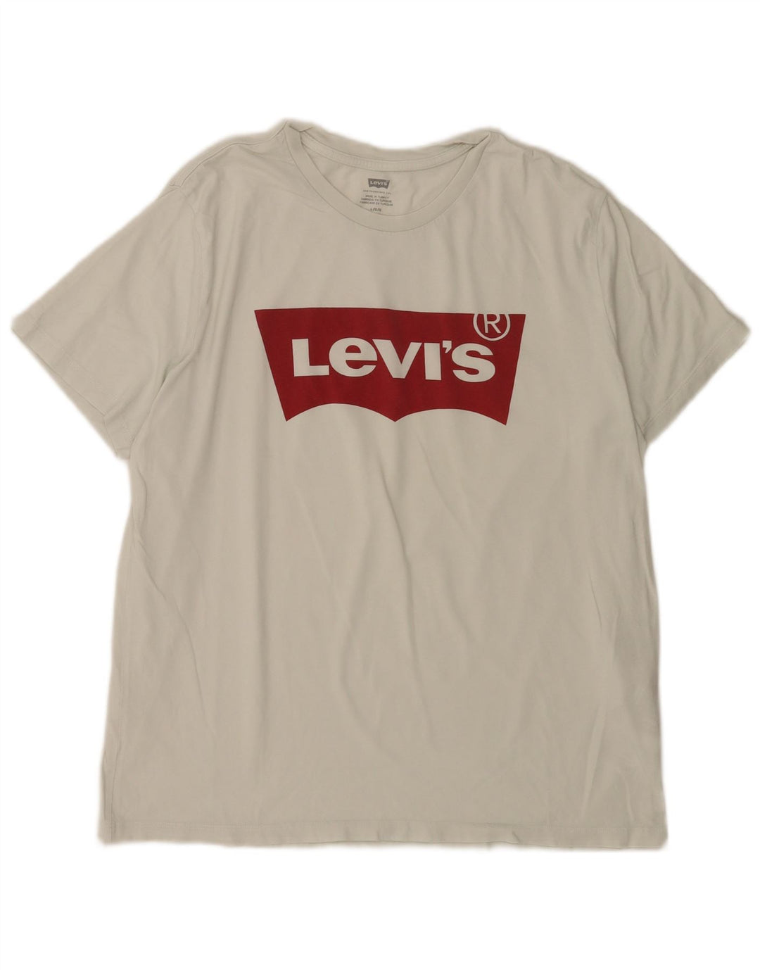Levi's Camiseta gráfica para hombre Top grande de algodón blanco