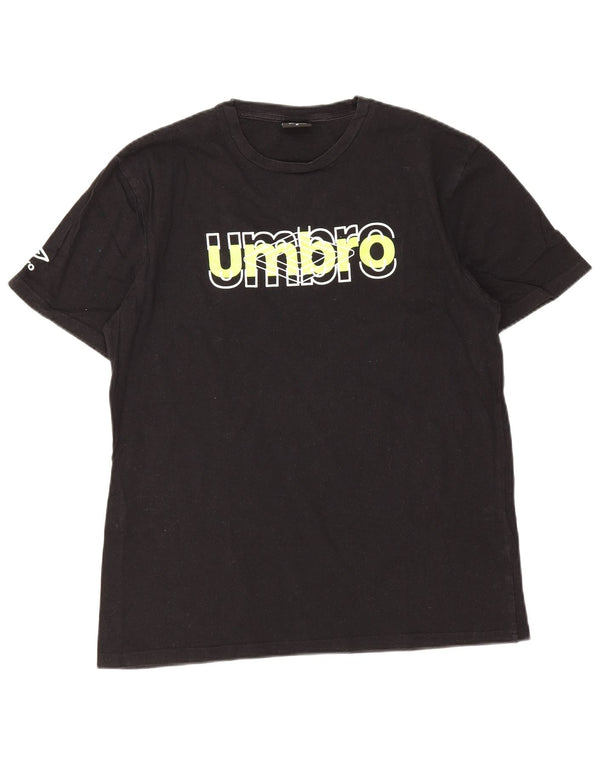 Umbro Hombre Camiseta Gráfica Top Medium Negro Algodón