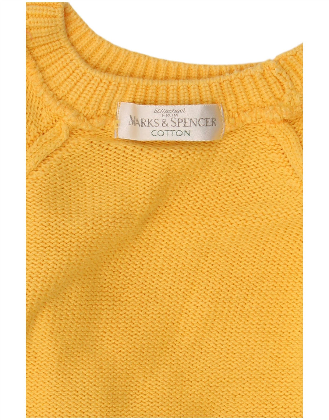 Marks & Spencer - Jersey de cuello redondo para mujer, talla 40, color amarillo mediano