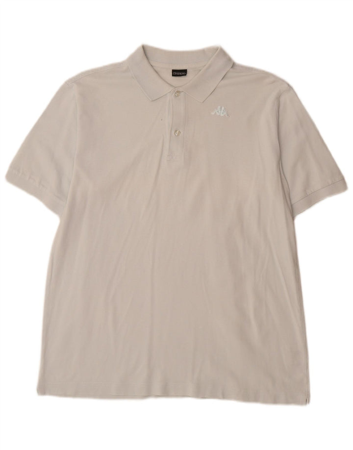 Polo Kappa Hombre Algodón Blanco Mediano