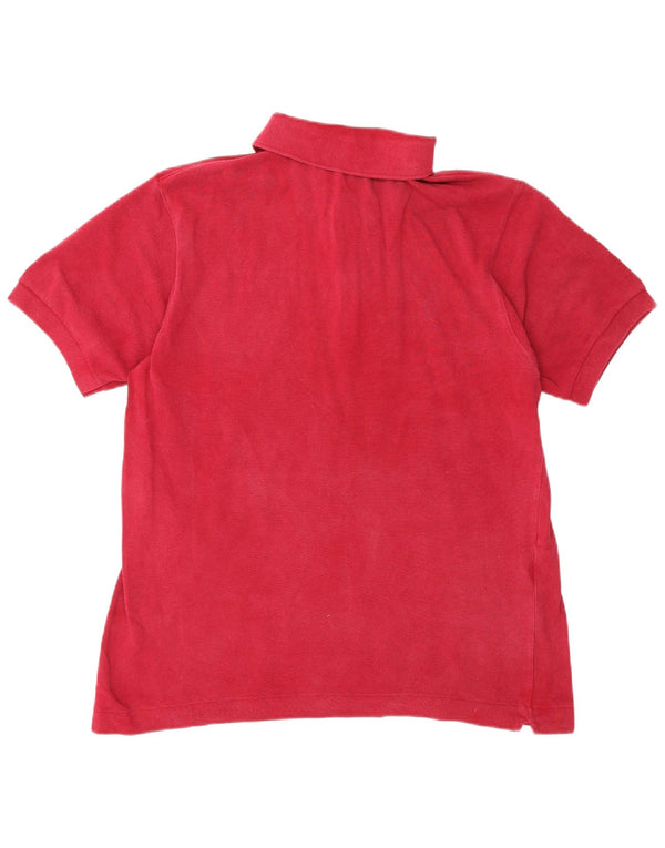 Polo Lacoste para hombre talla 4 mediano algodón burdeos