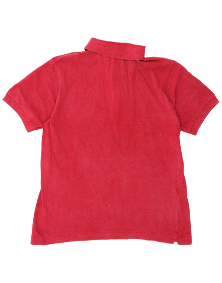 Polo Lacoste para hombre talla 4 mediano algodón burdeos