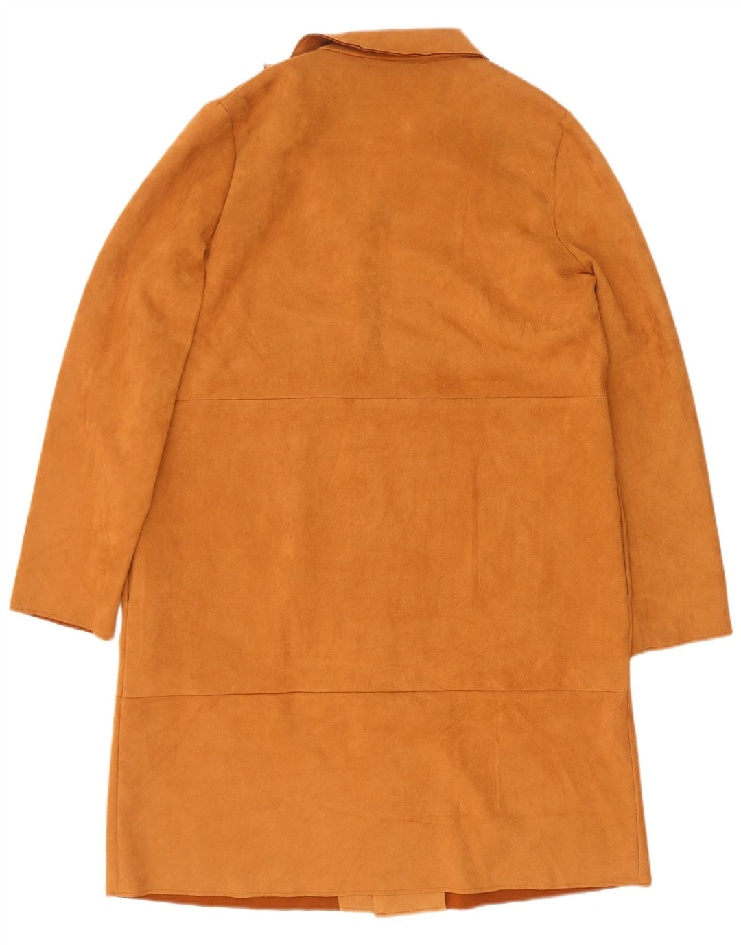 Zara Mujer Abrigo Ante Abierto UK 40 XL Marrón