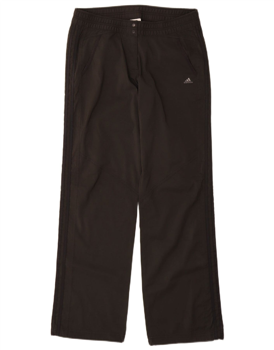 Adidas Mujer Climalite Chándal Pantalones UK 12 Mediano Negro Poliéster