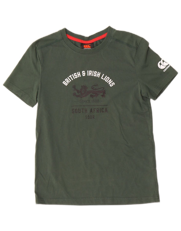 Canterbury Camiseta gráfica para niño Top 9-10 años Algodón Verde