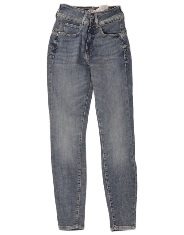 Vaqueros Guess Mujer De Talle Alto Skinny W26 L28 Algodón Azul