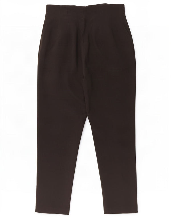 Zara Mujer Pantalones Cortos Cónicos De Cintura Alta Mediano W28 L25 Negro