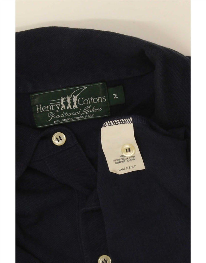 Henry Cottons Polo para hombre de algodón azul marino mediano