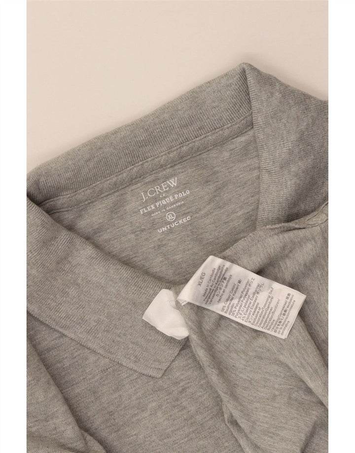 J. Crew Polo para hombre XL Algodón moteado gris