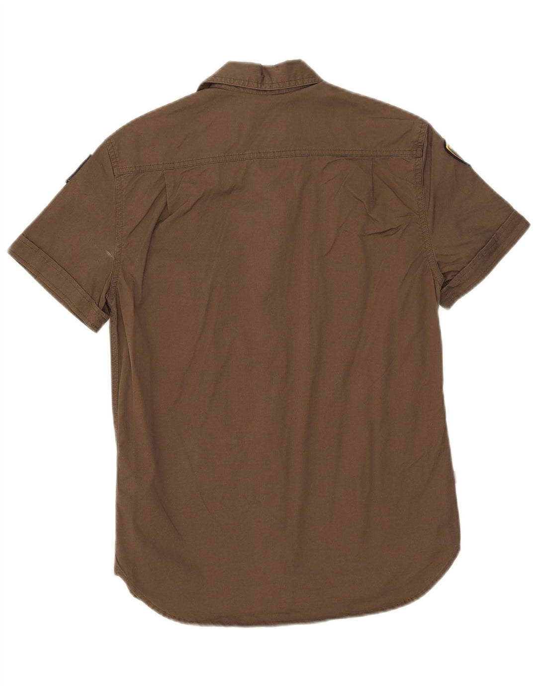 Blauer Hombre Camisa Gráfica De Manga Corta De Algodón Caqui Pequeño