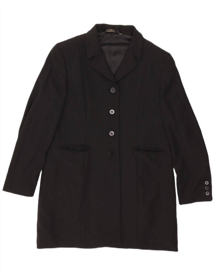 Marks & Spencer Abrigo para mujer UK 46 Grande Lana nueva negra