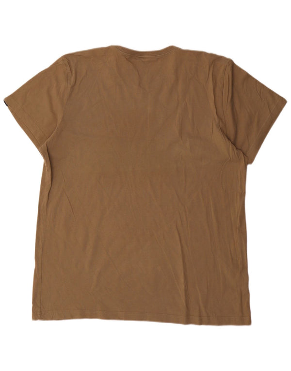Adidas - Camiseta gráfica para hombre, talla grande, color marrón