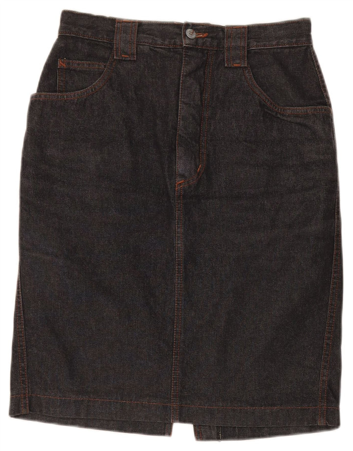 Falda Vaquera Krizia Mujer W36 Grande Gris Algodón