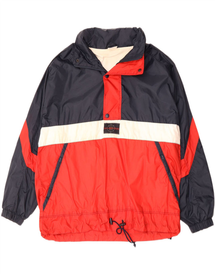 Marcel Clair Chaqueta anorak para hombre UK 40 Large Azul marino Colorblock Poliamida