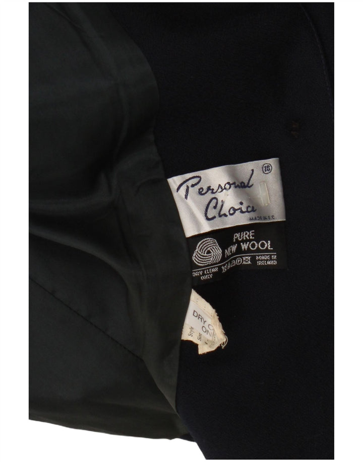 Personal Choice Chaqueta tipo blazer de 3 botones para mujer UK 18 XL Lana azul marino