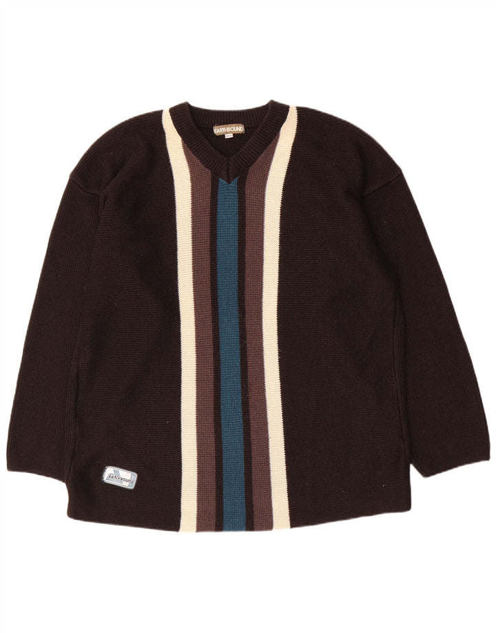 Earthbound - Jersey con cuello en V para hombre, talla 2XL, color negro