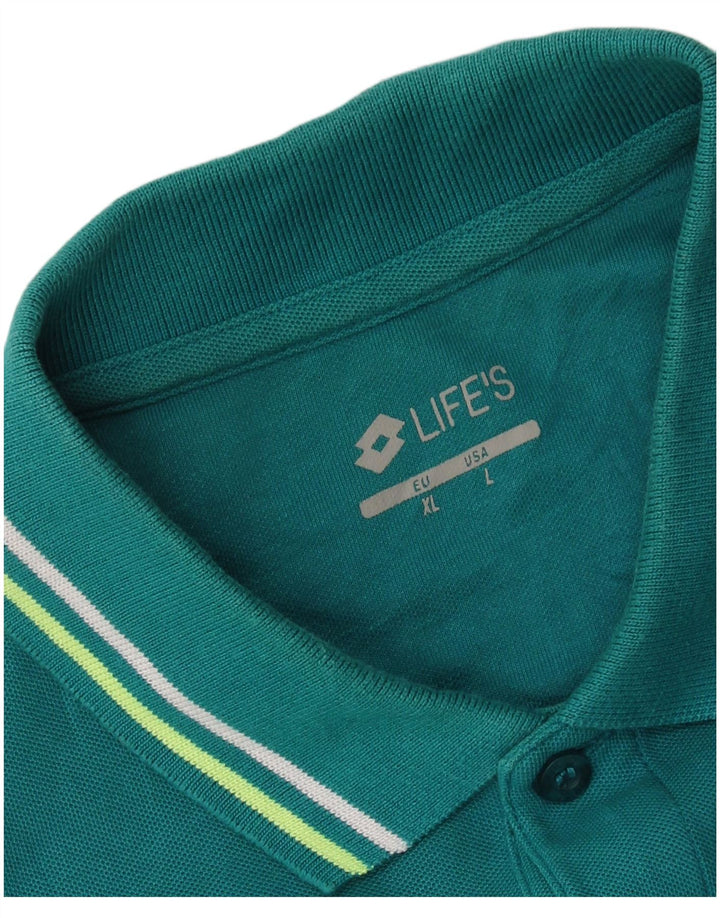 Polo Lotto Hombre Verde Grande