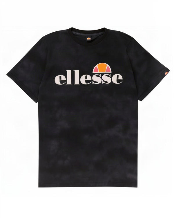 Ellesse Camiseta gráfica para mujer Top UK 12 Medium Black Tie Dye Algodón