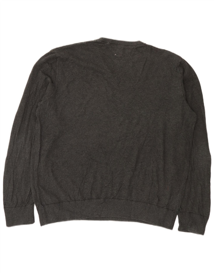 Gap Jersey con Cuello en V para Hombre XL Algodón Gris