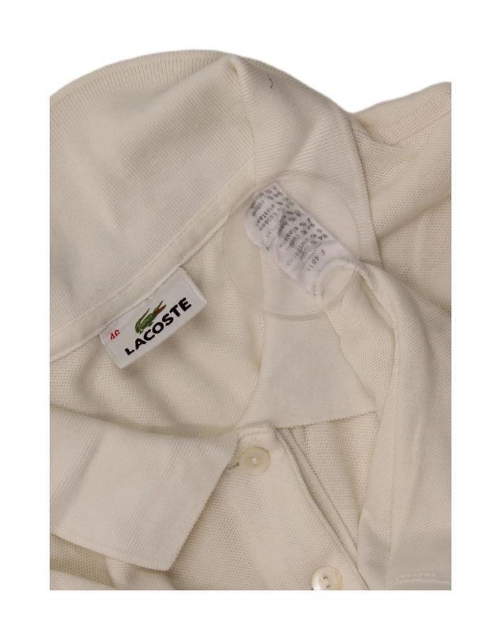 Polo Lacoste Mujer Talla 46 XL Blanco Algodón