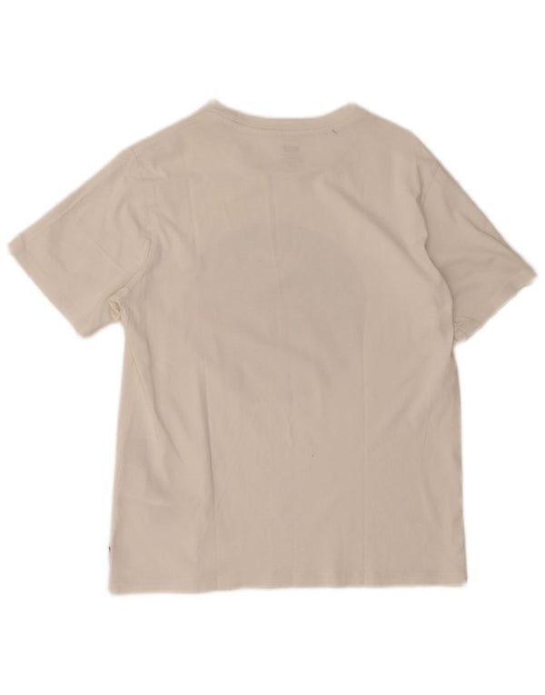 Levi's Womens Graphic T-Shirt Top UK 10 Small White Cotton