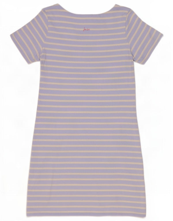 Joules Vestido tipo camiseta para mujer UK 10 Small Azul Rayas Algodón
