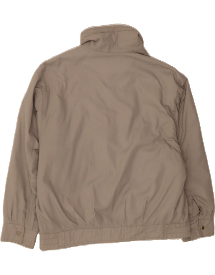 VINTAGE Mens Bomber Jacket UK 40 Large Grey Vintage Vintage and Second-Hand Vintage from Messina Hembry 