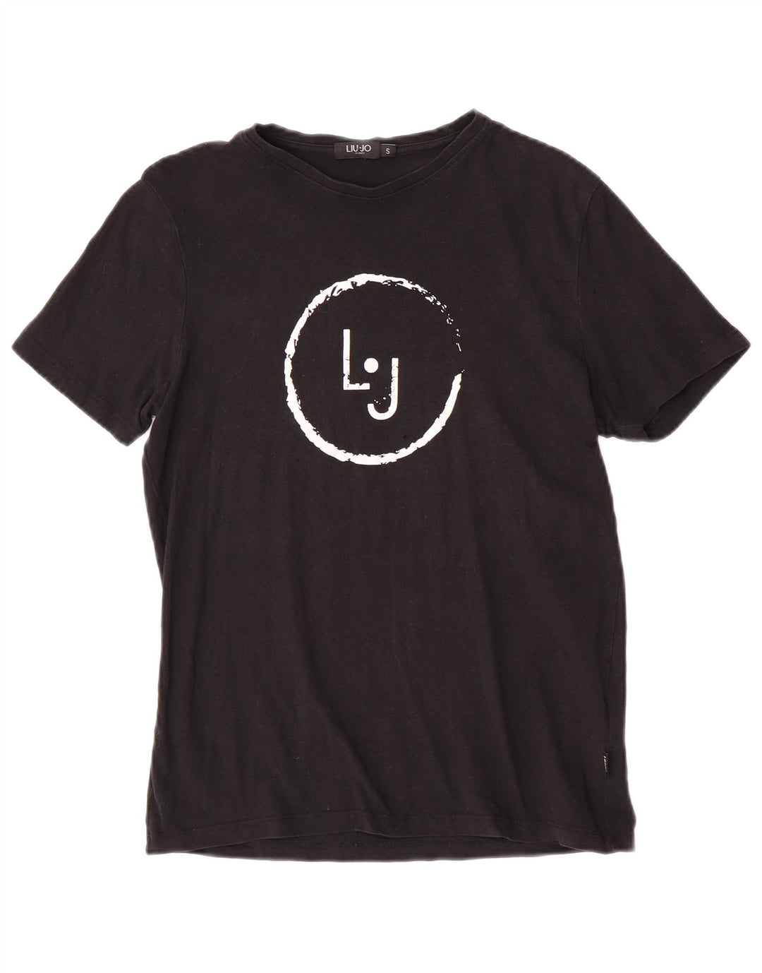 Liu Jo - Camiseta gráfica para hombre, talla pequeña, algodón negro