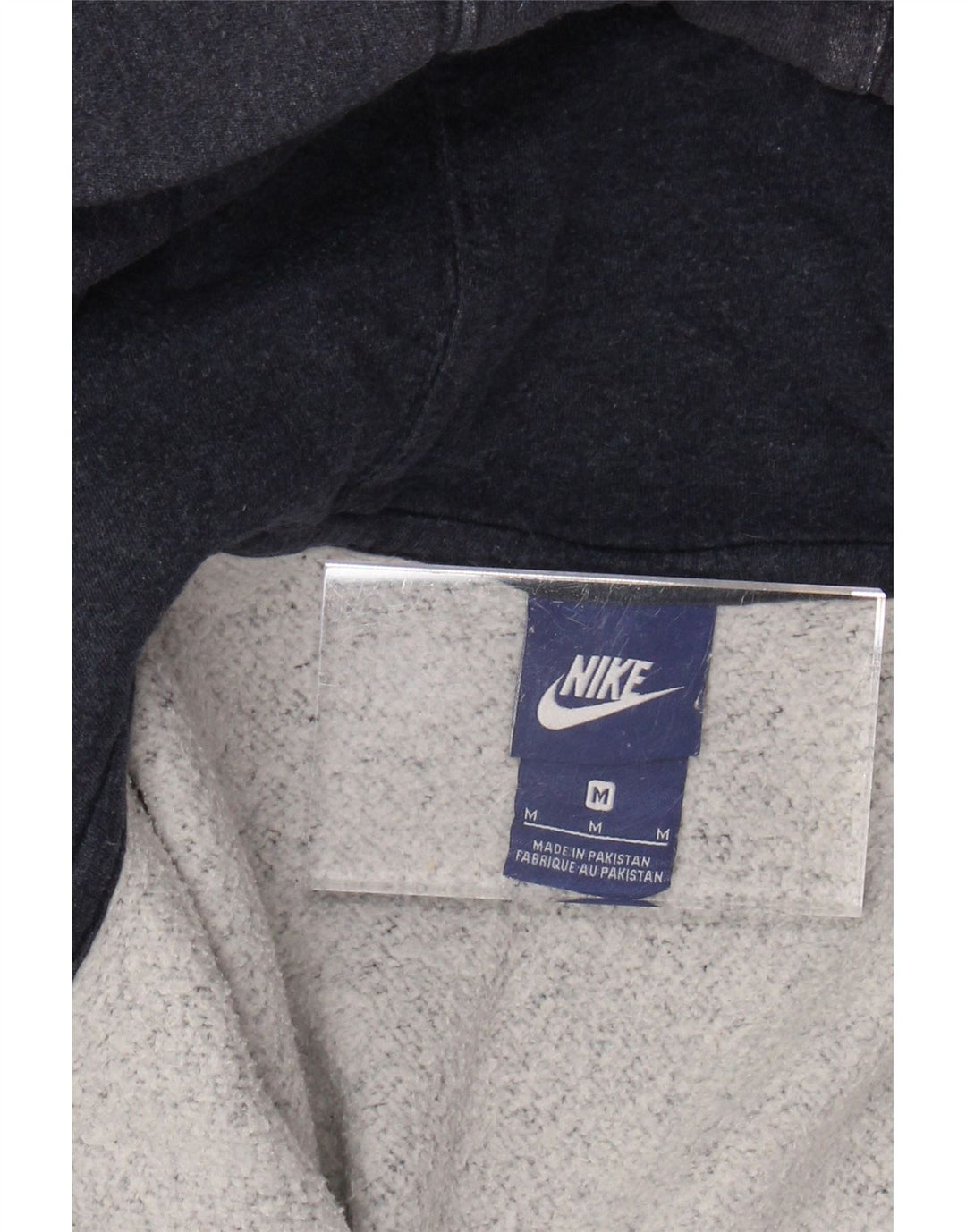 NIKE Sudadera con capucha y cremallera para hombre, algodón azul marino mediano