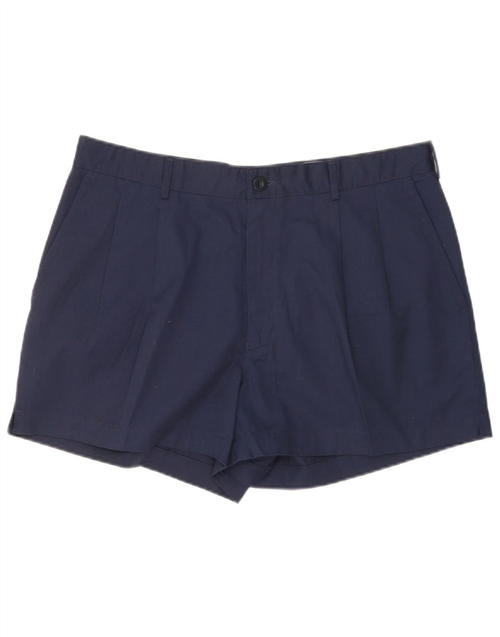 Lotto Pantalones cortos chinos pegados para hombre W44 2XL Poliéster azul marino