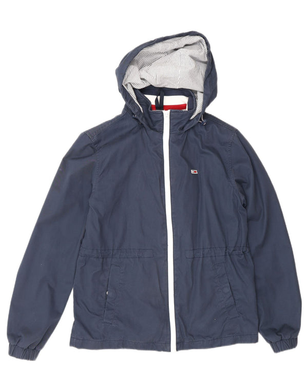 Tommy Hilfiger Chaqueta Bomber con Capucha para Mujer UK 34 XS Algodón Azul Marino
