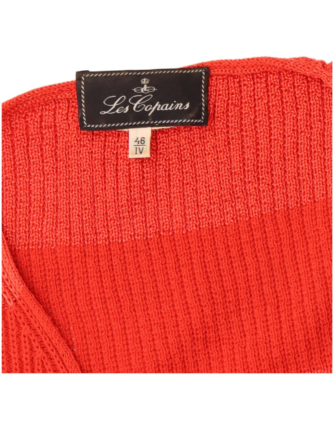 Les Copains Suéter tipo cárdigan largo para mujer IT 46 Large Red Stripes