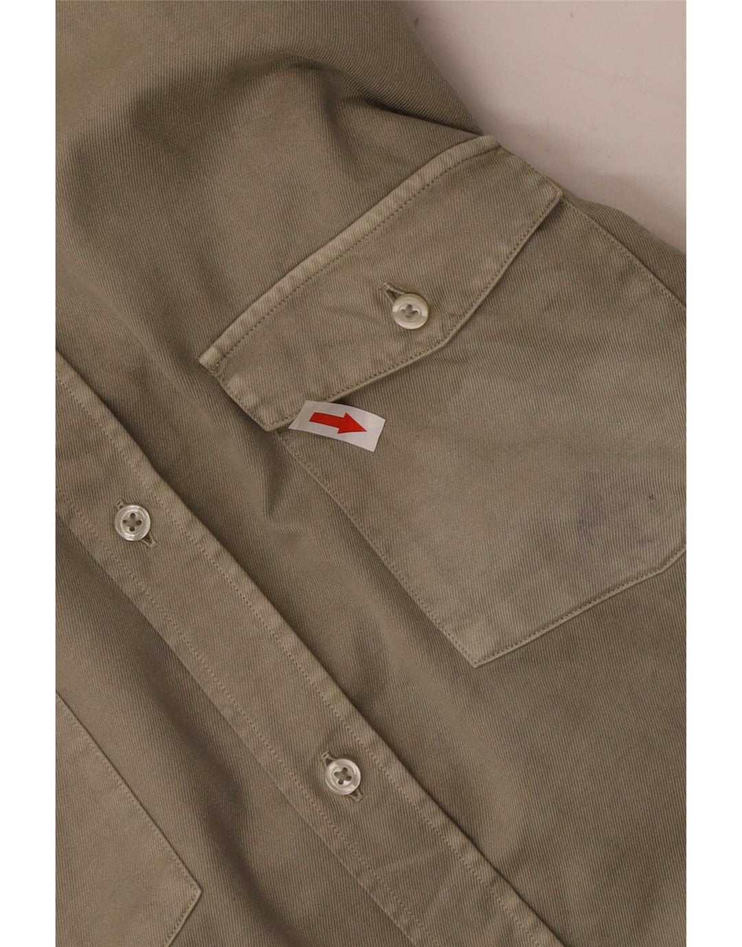 Camisa Massimo Dutti Hombre Algodón Caqui Mediano