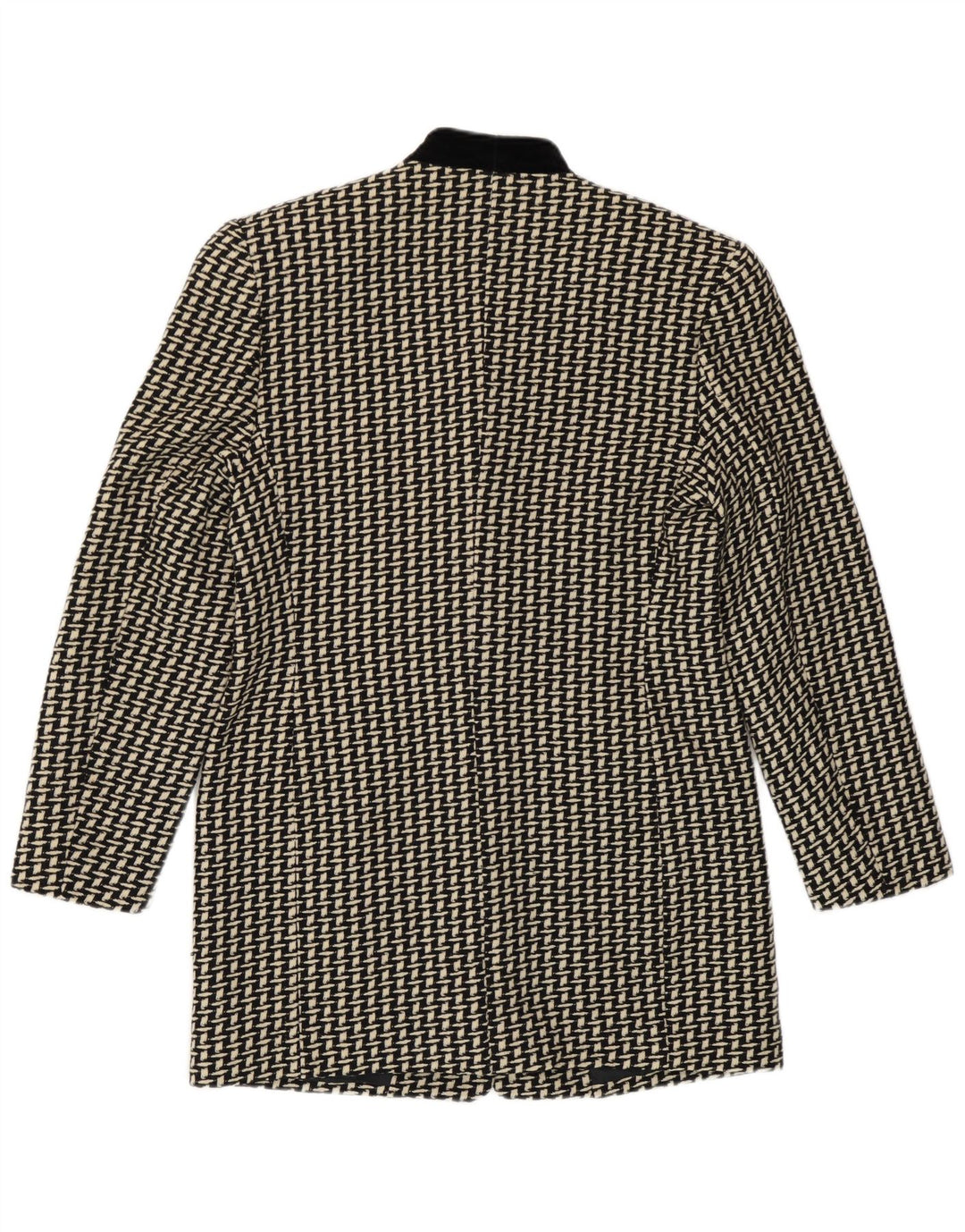 Erreuno Chaqueta tipo blazer larga con estampado abstracto para mujer IT 44 Medium Black