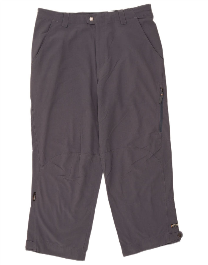 Columbia Pantalones Cortos Cargo para Hombre Medianos W32 L25 Nylon Gris