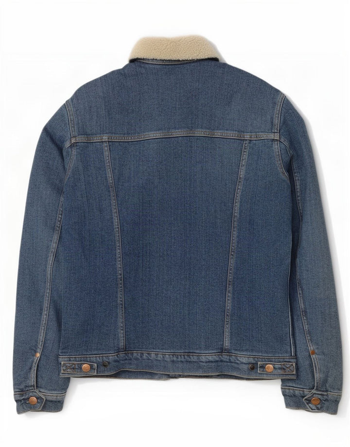 Wrangler Chaqueta vaquera Sherpa para hombre UK 36 Small Azul Algodón
