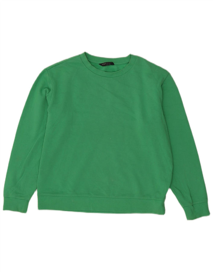 Marks & Spencer - Sudadera extragrande para mujer, talla 10, algodón verde pequeño