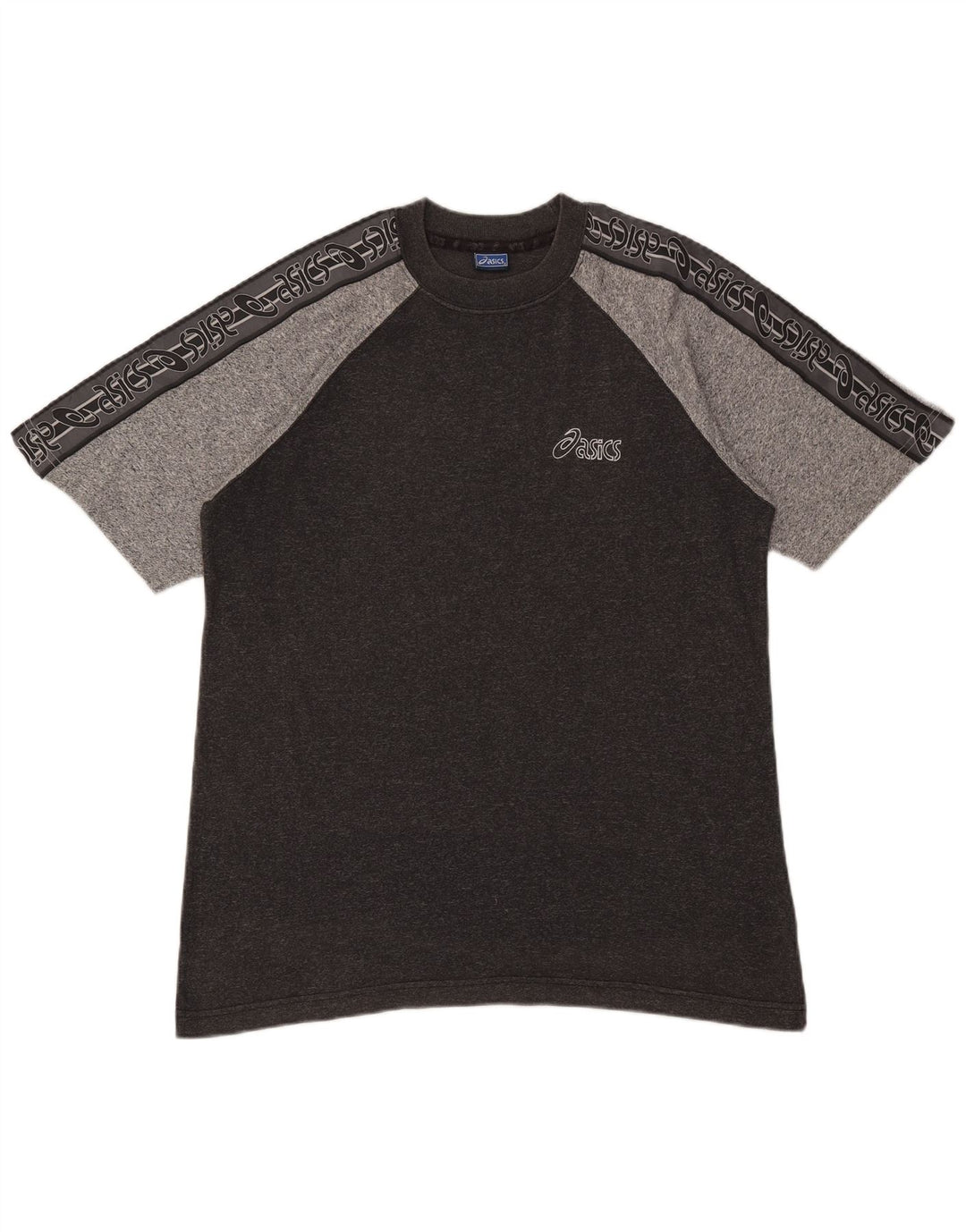 Asics Camiseta gráfica para hombre Top grande de algodón moteado gris