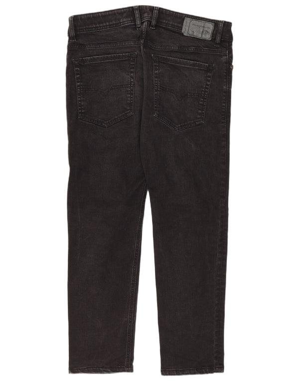 Diesel Hombre Troxer Slim Skinny Jeans W32 L26 Algodón Negro