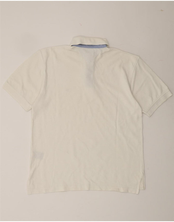 TOMMY HILFIGER Mens Polo Shirt Small White Cotton Vintage Tommy Hilfiger and Second-Hand Tommy Hilfiger from Messina Hembry 