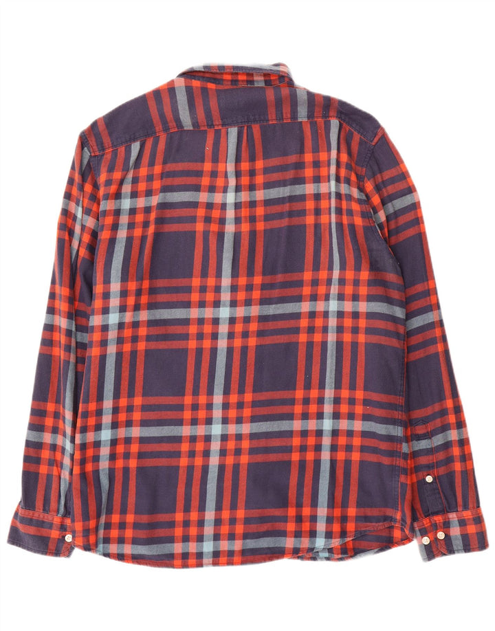 Camisa de franela para hombre Lee XL de algodón a cuadros azules