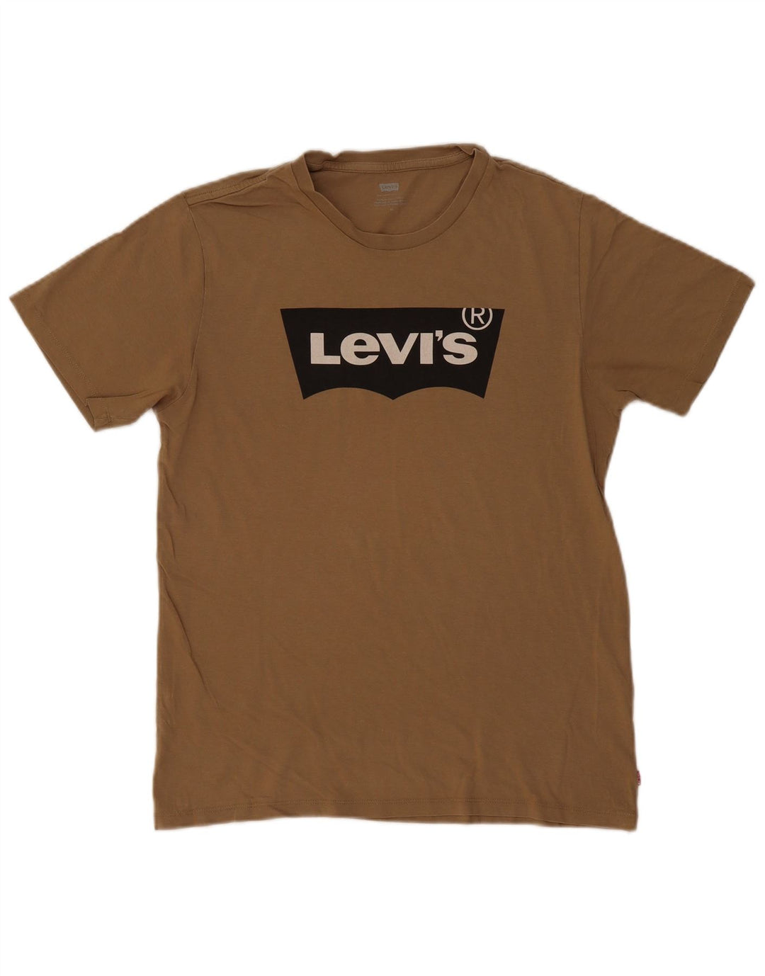 Levi's Hombre Camiseta Gráfica Top Algodón Beige Medio