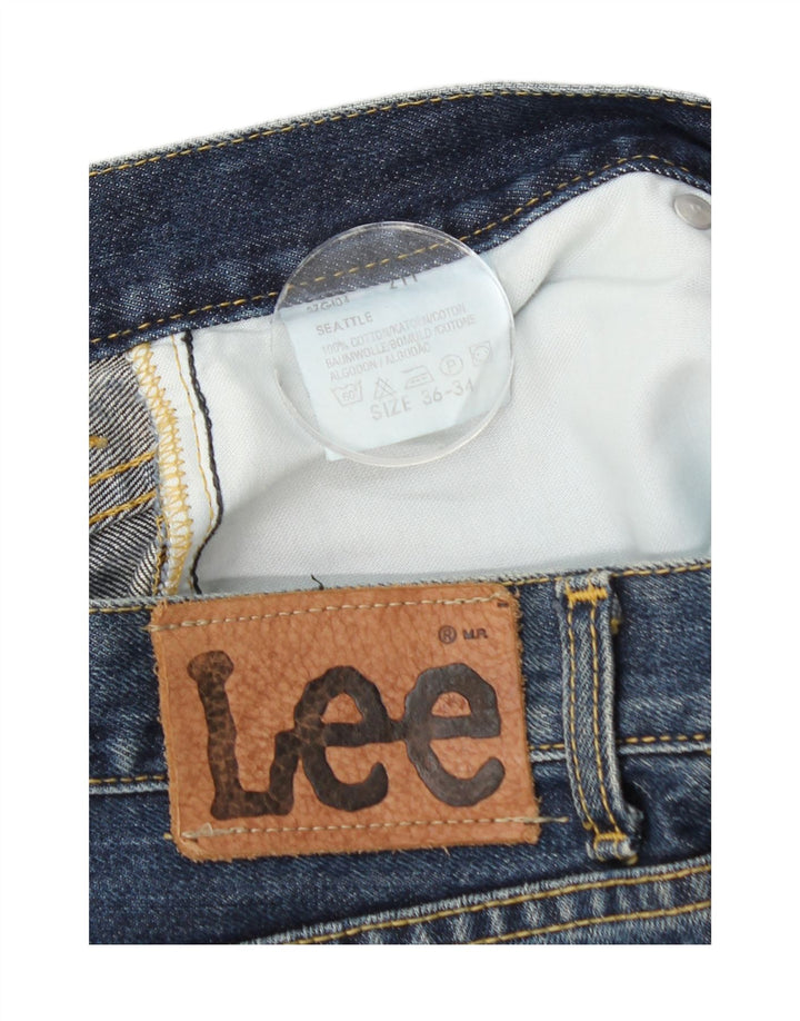 Lee Vaqueros Rectos Seattle para Hombre W36 L28 Algodón Azul