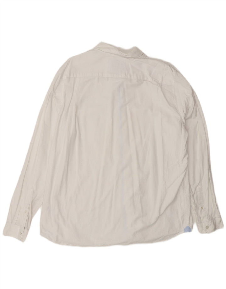Camisa Lacoste Hombre Regular Fit Talla 44 XL Algodón Blanco
