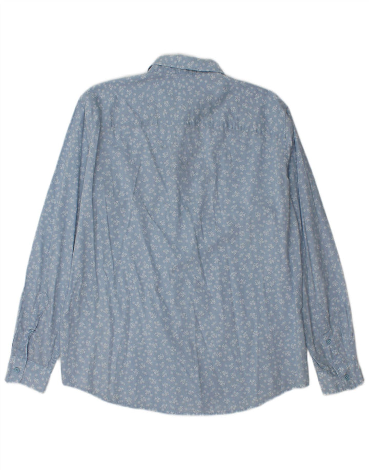 Camisa Benetton Hombre Azul Medio Floral