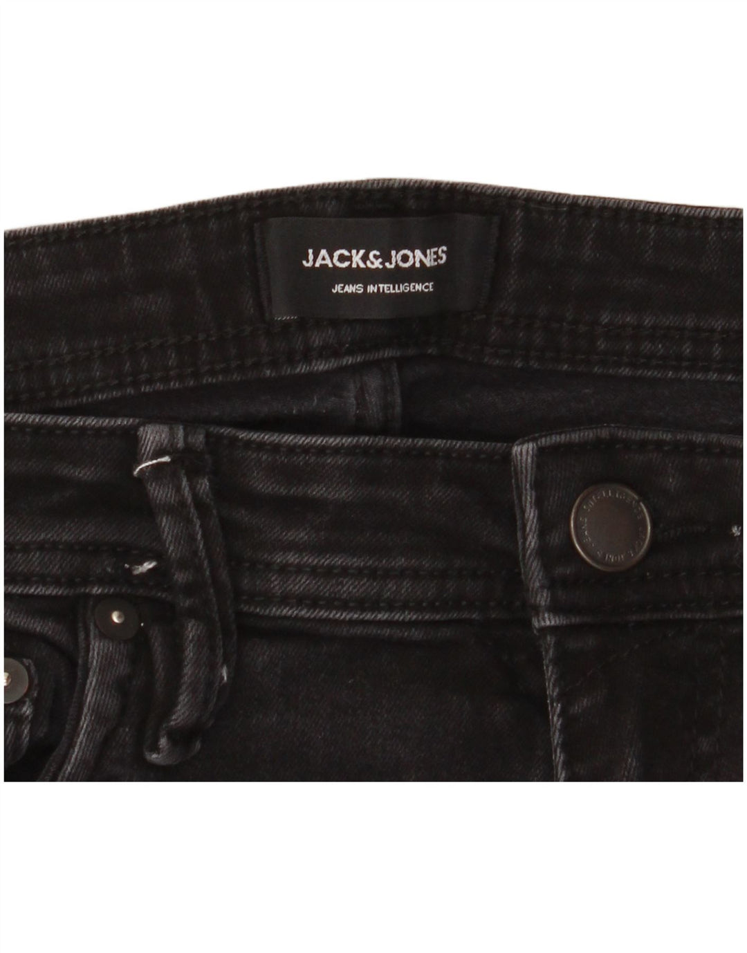 Jack & Jones Hombre GLENN Slim Jeans W33 L32 Algodón Negro