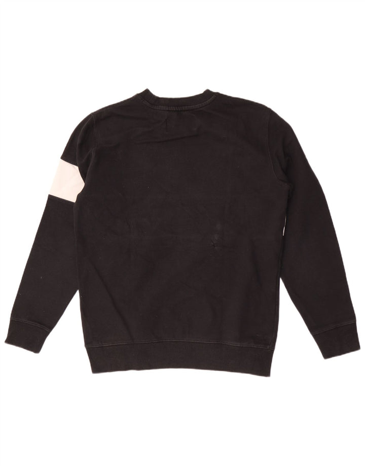 Calvin Klein Jeans Hombre Sudadera Gráfica Jumper Medium Black Colorblock