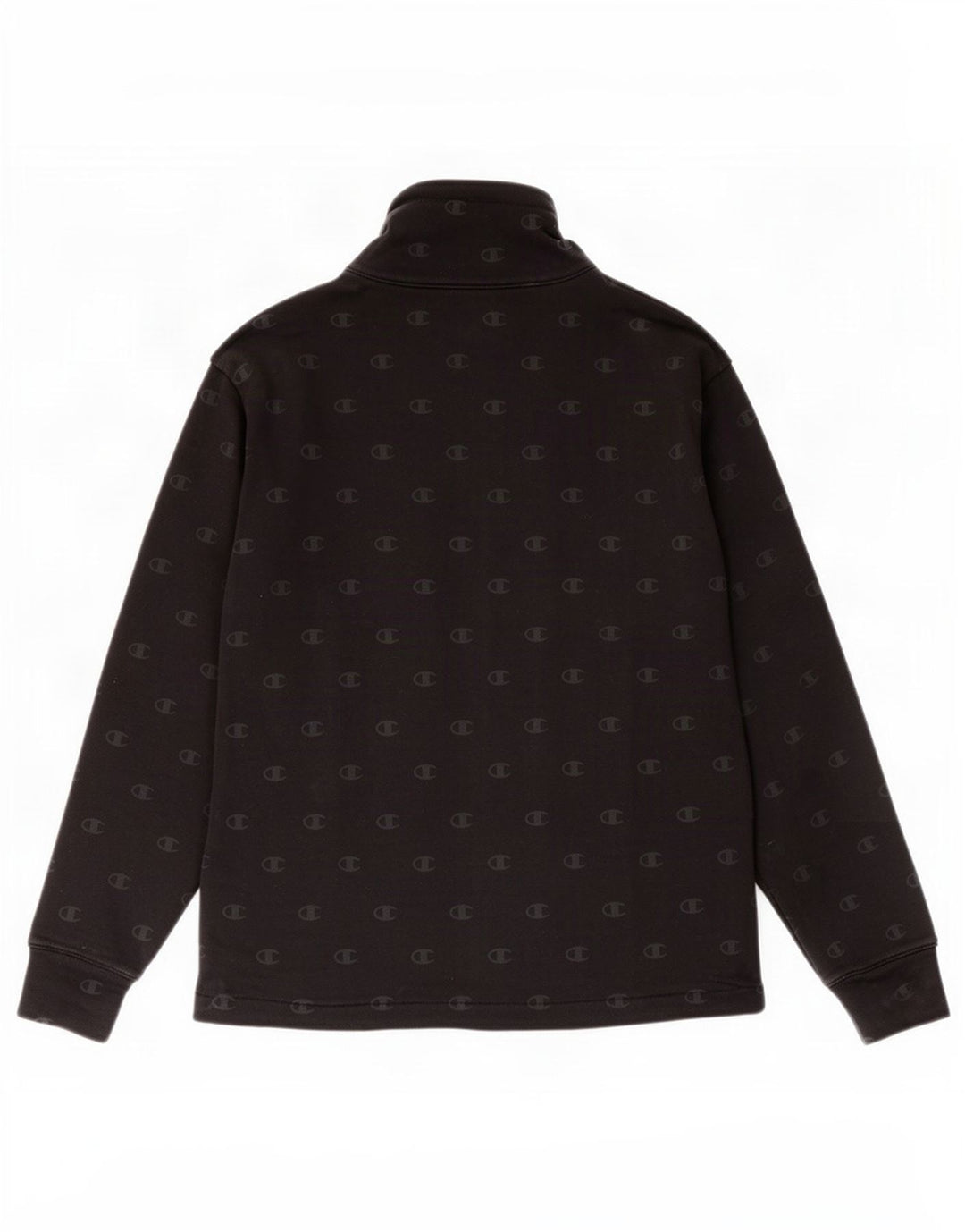 Champion Mujer Graphic Chándal Top Chaqueta Reino Unido 10 Pequeño Algodón Negro