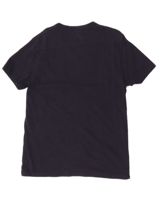 French Connection Camiseta con gráfico de ajuste regular para hombre Azul marino mediano