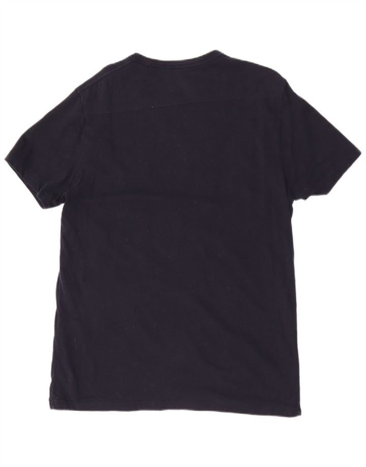 French Connection Camiseta con gráfico de ajuste regular para hombre Azul marino mediano